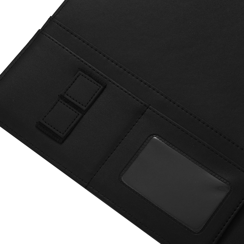 A4 Leather 3 Ring Portfolio Binder Business Binder Padfolio with Notebook Pad for Interview & Business