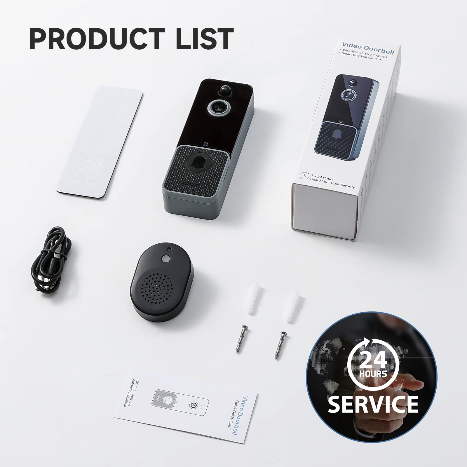 Aiwit M8 Wireless WiFi Video Doorbell Camera Smart Home Outdoor Door