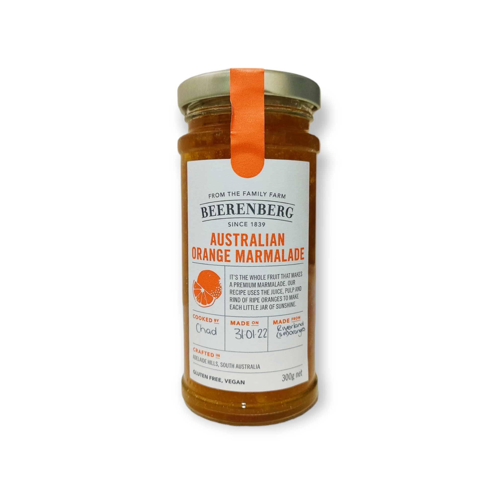 (Australia) Beerenberg Australian Orange Marmalade. 300 grams. Lazada PH