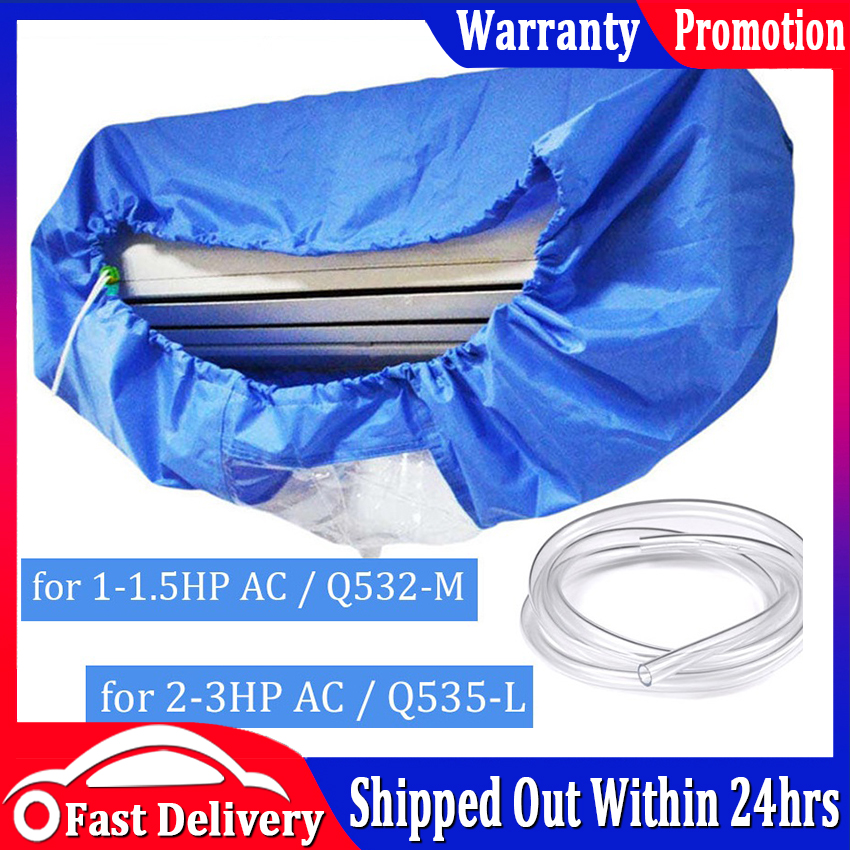 2-3HP AC Waterproof Cleaning Cover Dust Washing Clean Protector Bib Bag Wall Mounted Air Conditioner Wash Hood with Water Pipe Split Air Conditioning System Cleaning Tools 
