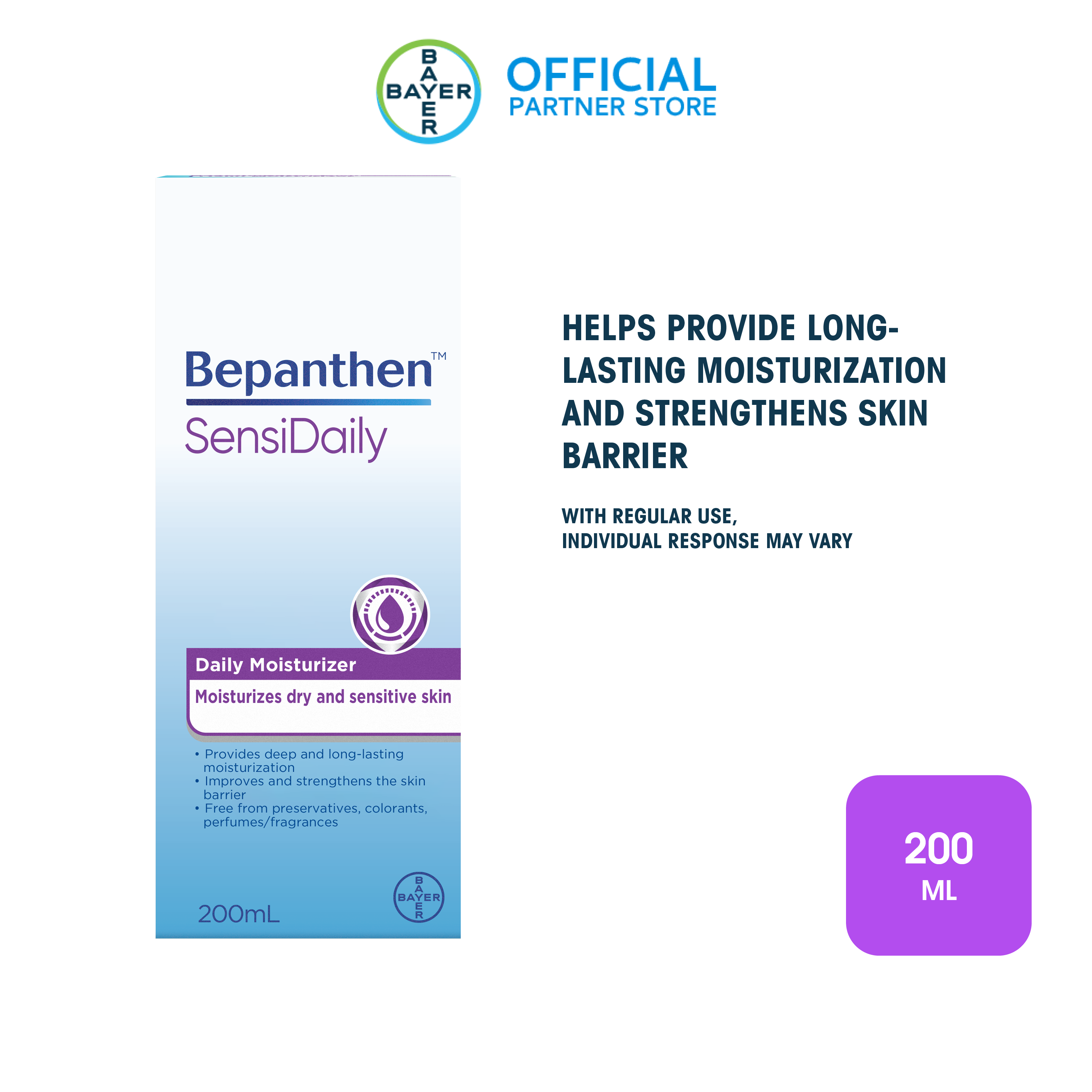 BEPANTHEN™ SensiDaily Moisturizer for dry, sensitive, eczemaprone skin
