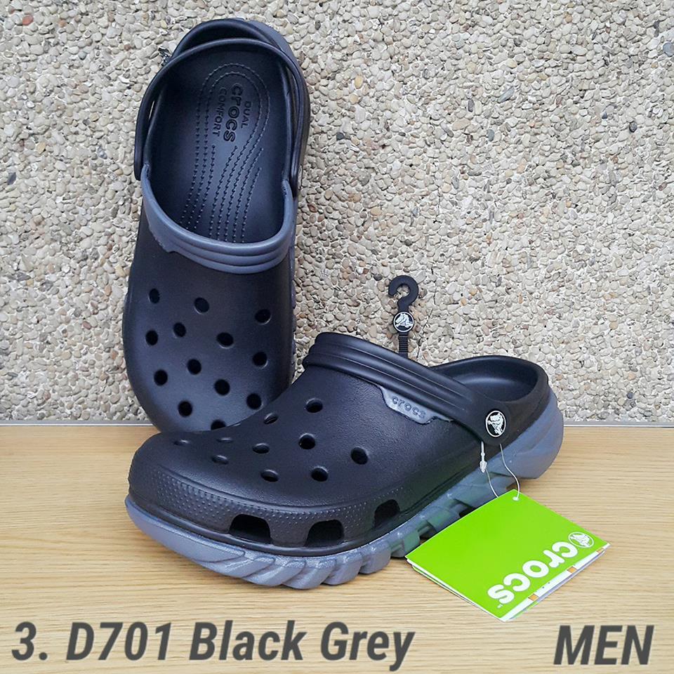 Crocs 3 \u0026 21 D701 Black Grey Dual 