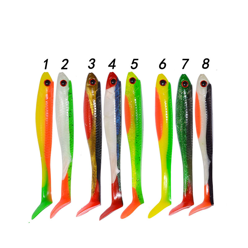 Fat Ika Soft Lure 10cm 10g Black Shad Silicone Lures For Fishing Bass Perch New 