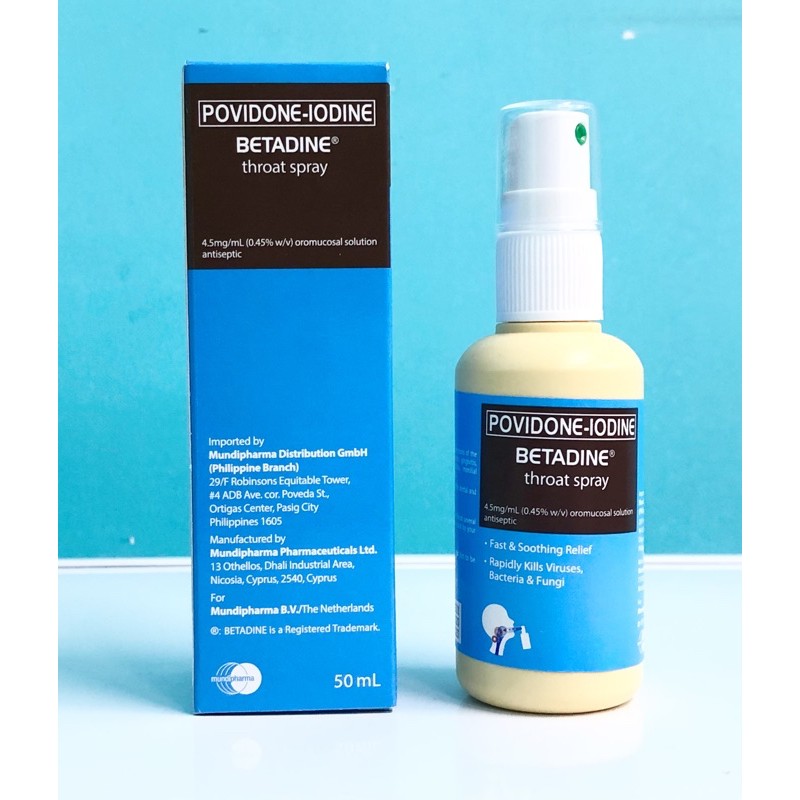 Betadine PovidoneIodine Throat Spray 50mL Lazada PH