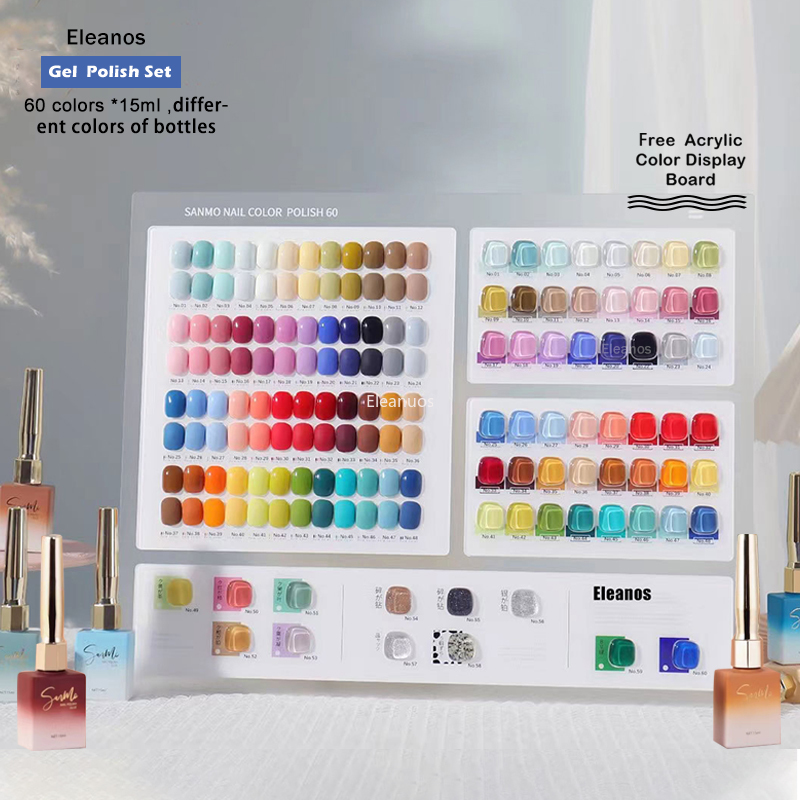 Eleanuos 60 Colors Set Sansu Gel Polish Collection With Different