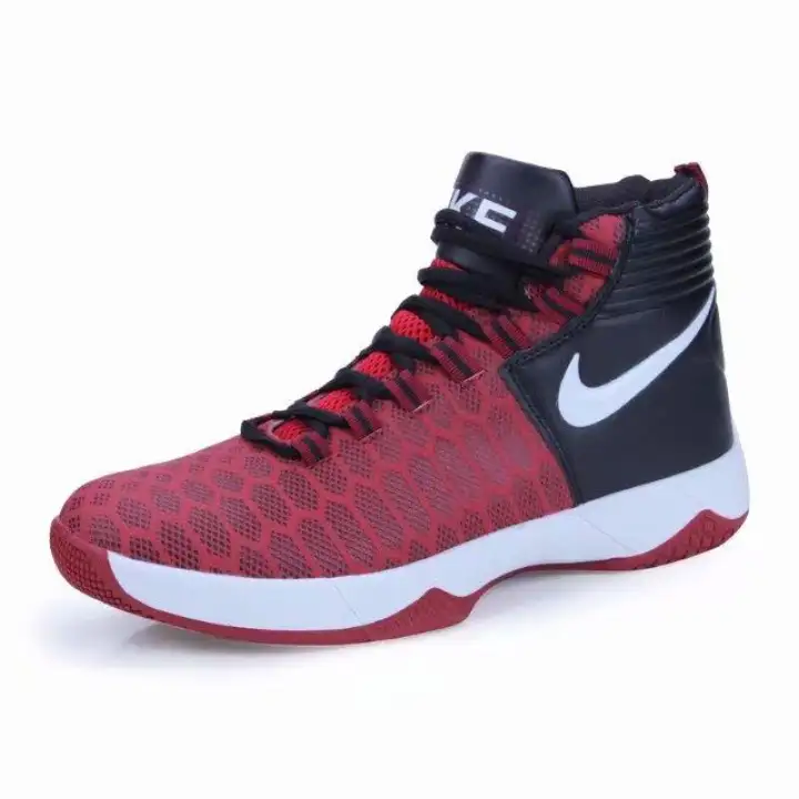 maroon and white basketball shoes