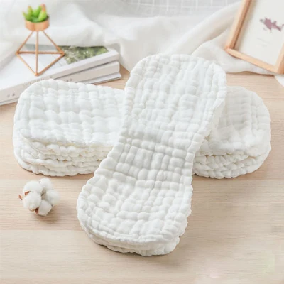 (1-3 days delivery) 10 Layer Diapers Reusable Baby Diapers Cotton Diaper Inserts Diapers for Baby On Sale Washable Cloth Diaper Cotton COD