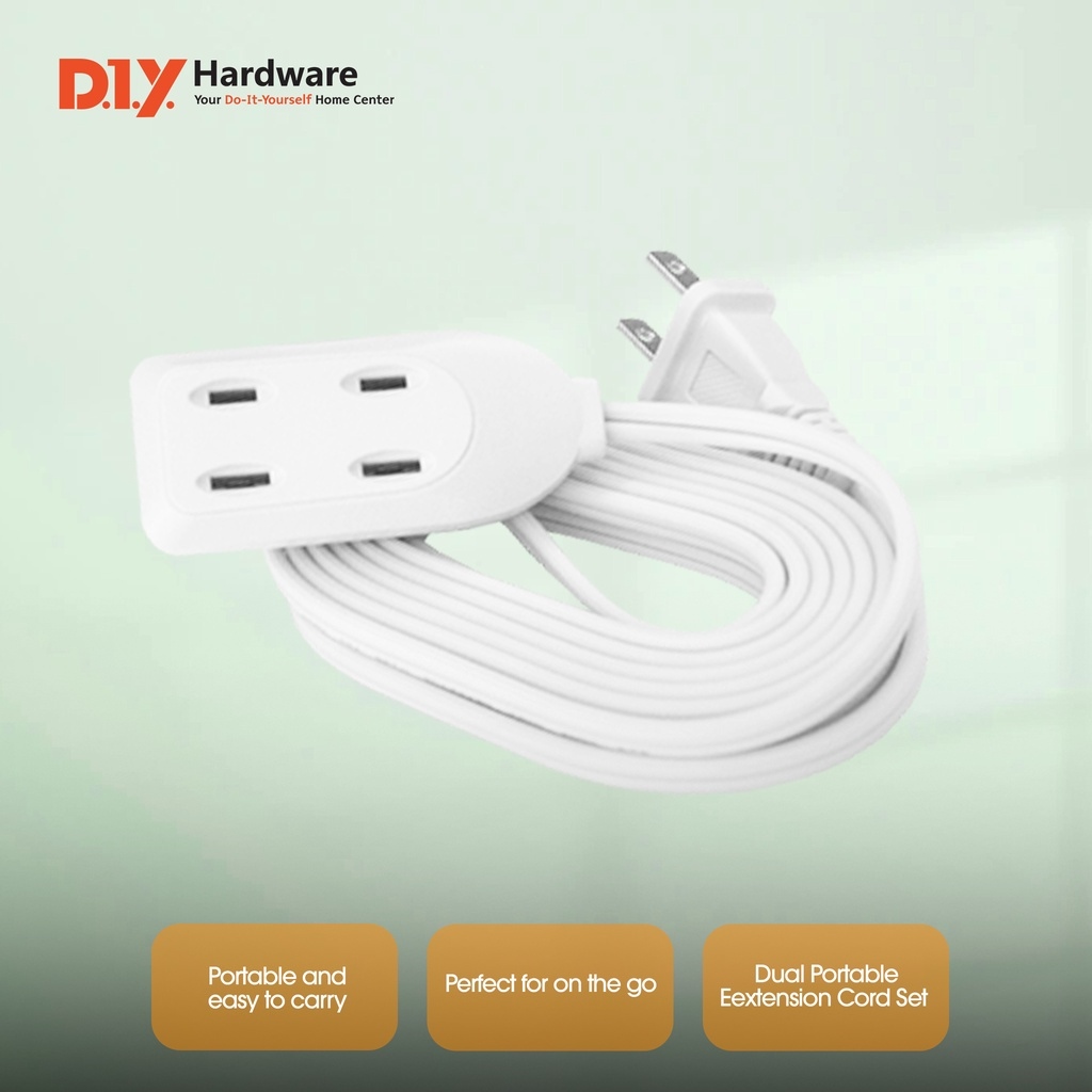 Omni Dual Portable Extension Cord Set 3 Meter Wire WDP303 Lazada PH