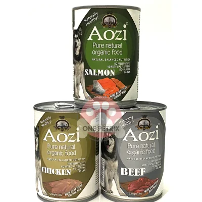 Aozi Organic Canned Wet Dog Food 430g (Beef / Chicken / Salmon)