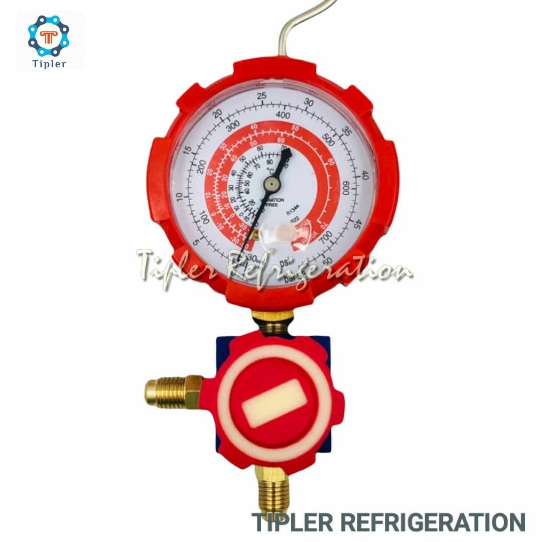 Manifold gauge single (R410a, R22, R134A ,R407, R404a) RED Lazada PH