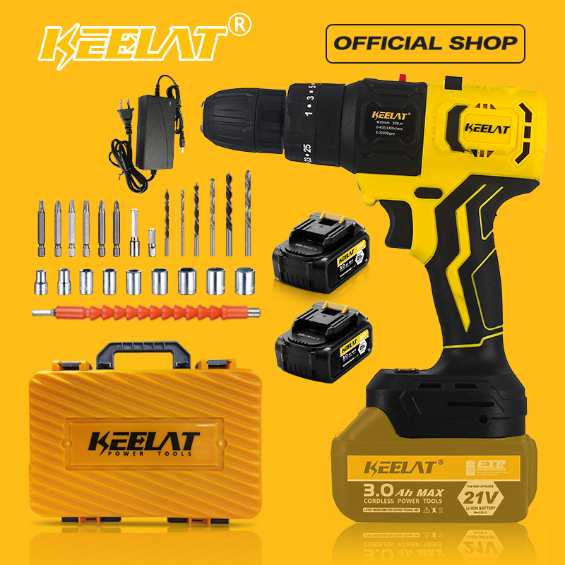 keelat MultiHead Cordless Drill Set Retrofit DIY Screwdriver Saw
