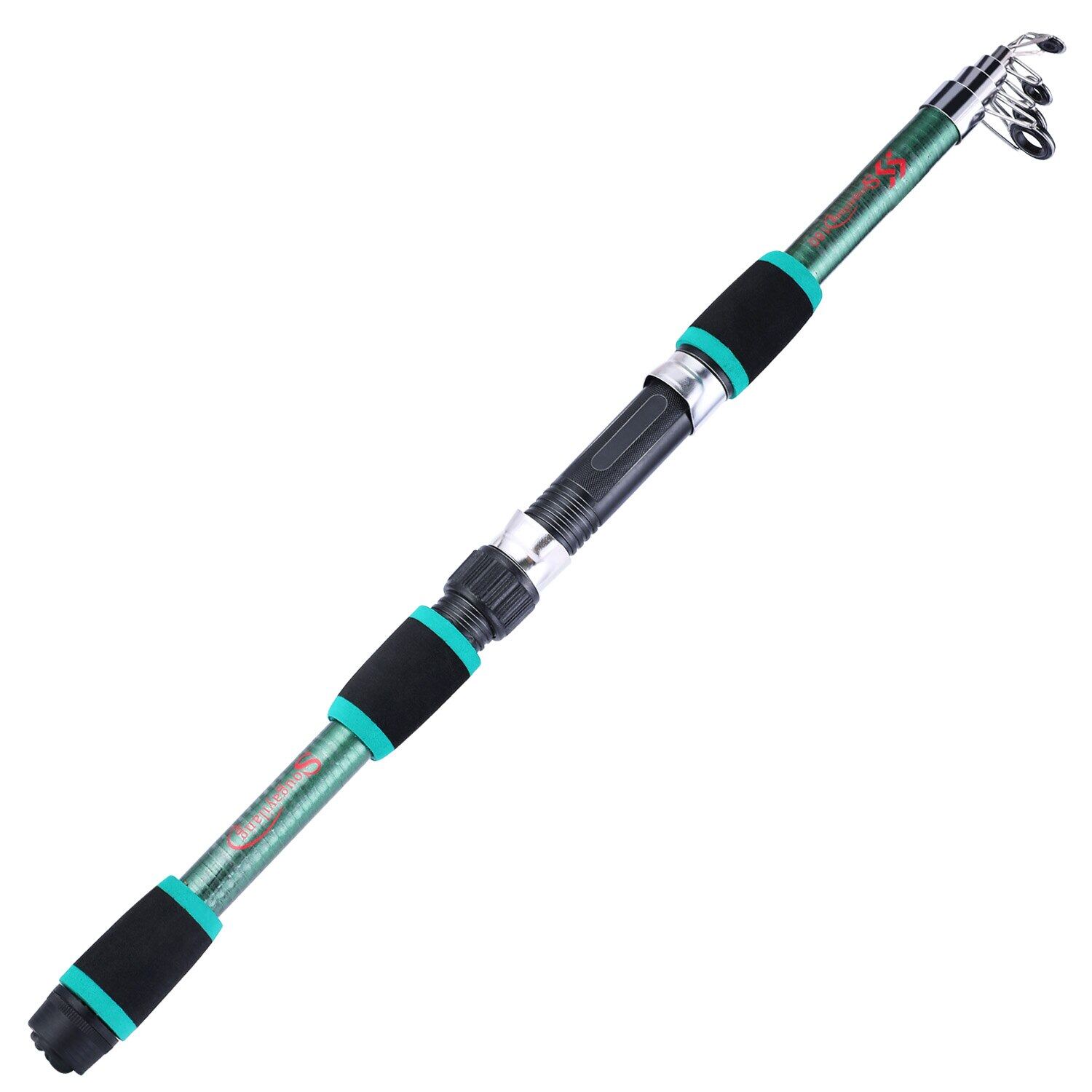 PTM] Fishing Rod Reel Set EVA Handle Glass Fiber Telescopic 6