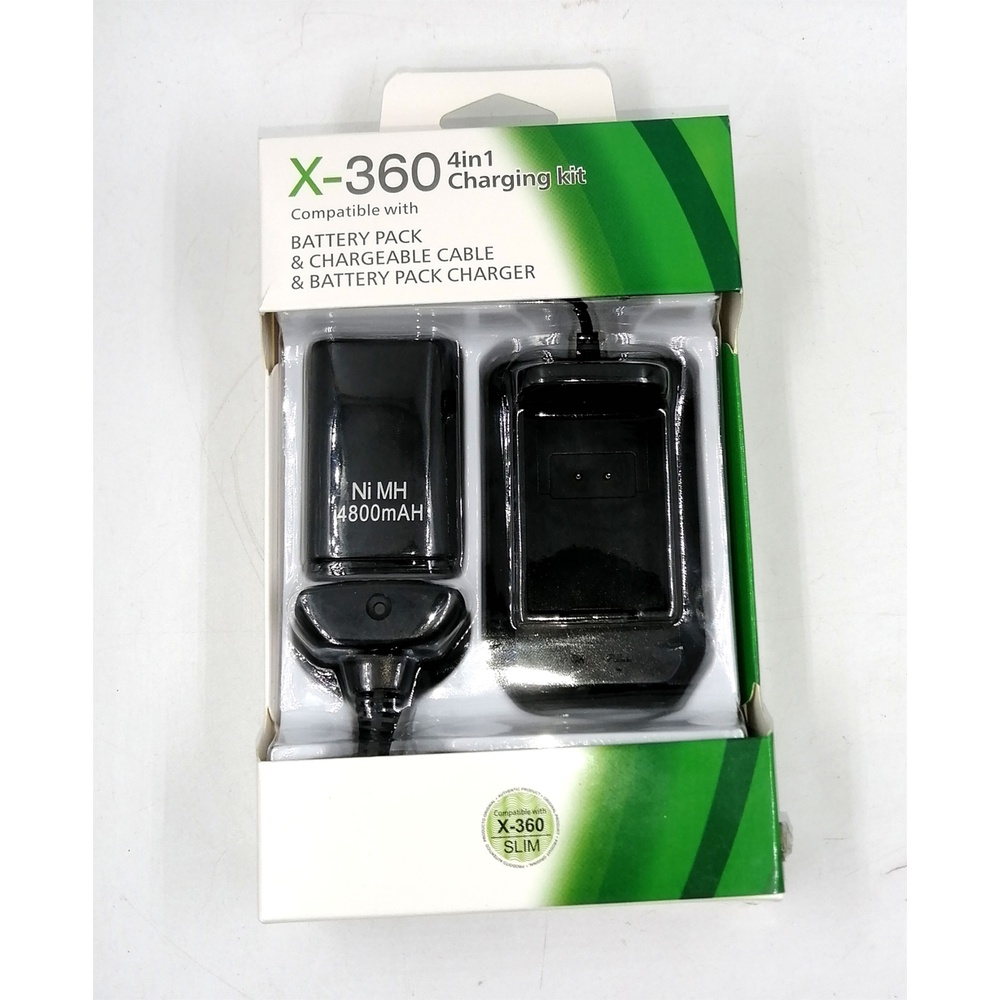 Xbox 360 Battery Pack 4800mAh Battery Charging Cable for Wireless Controller Gamepad or 4 in 1