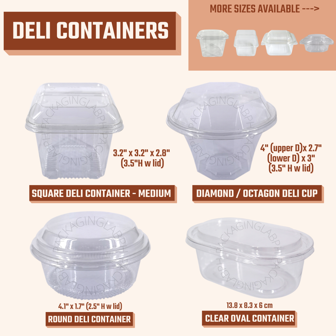 [10pcs] Clear Deli Containers for Mousse, Salads and other Desserts
