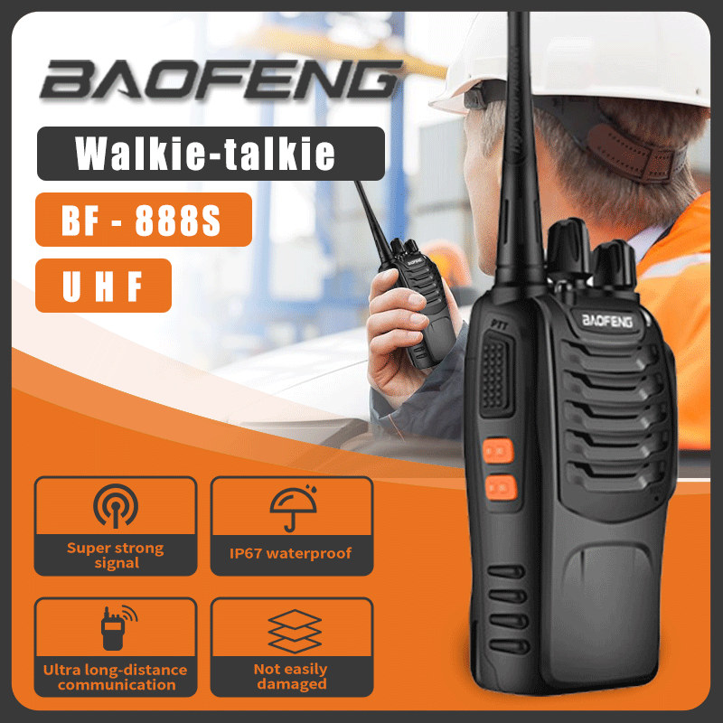 Baofeng BF 888S walkie talkie two way radio long range walkie-talkies radio  way radio two-way radios set of Lazada PH