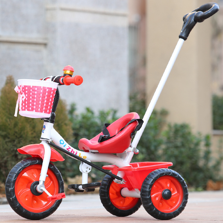Kids bike with push handle baby for bike adjustable multifunctional