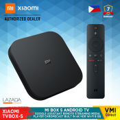 Xiaomi Mi Box S 2GB DDR3 8GB 4K Ultra HD Hdr Android 9.0 5G Wifi bluetooth 4.2 TV Box Streaming Media Player with Voice Control Global Version Vmi Direct