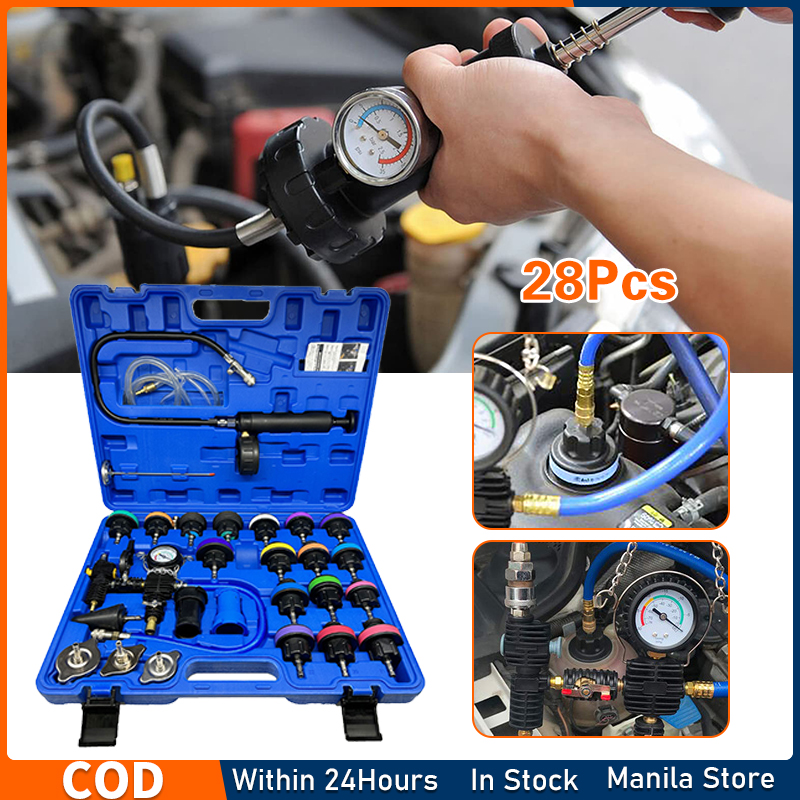 28pcs-universal-automotive-water-tank-leak-test-and-coolant-fill-tool