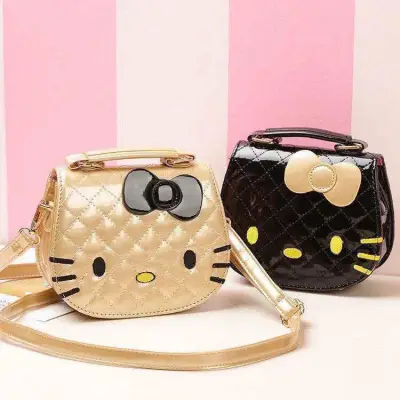 Hello kittysling bag Shiny Leather Kitty Shoulder Bag Sling Bag Fashion Bag HelloKitty bags for kids