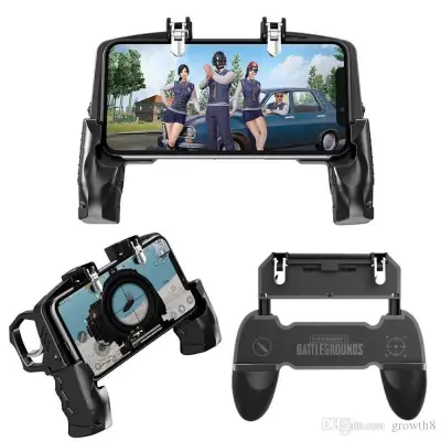 COD (Call of Duty) K21 PUGB Helper 4 Finger Linkage Game Handle Fast Shooting Button Controller for PUBG Rules of Survival Game Trigger Joystick/ Gamepad Portable game Grip pad /gamepad Joystick Controller Game Controller