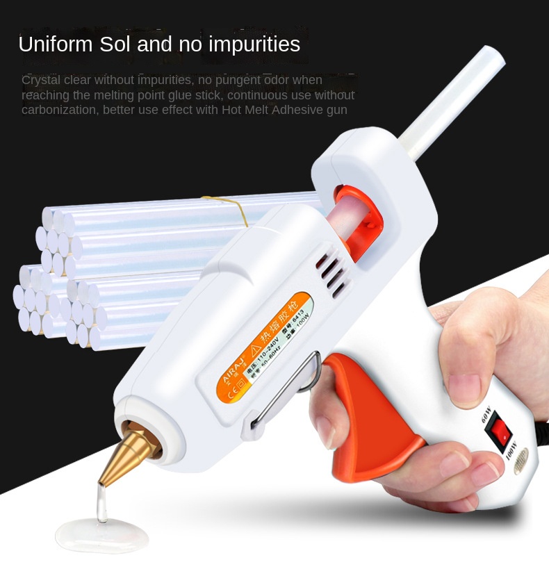 70W High Temperature Electric Melting Hot Glue Gun Household and Manual
