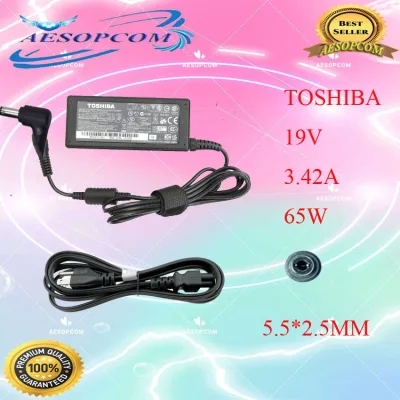 Toshiba Laptop Charger Adapter 19v 3.42a 65w (Black)