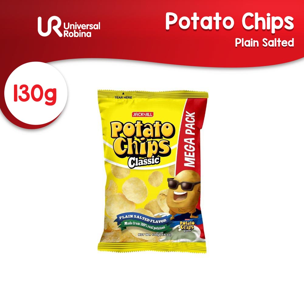Jack 'n Jill Potato Chips Plain Salted (130g) Lazada PH