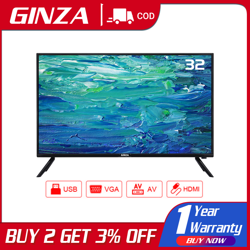 GINZA TV Flats-Screen TV 32 inch NOT SMART TV LED Ultra-Slim TV HDMI AV ...