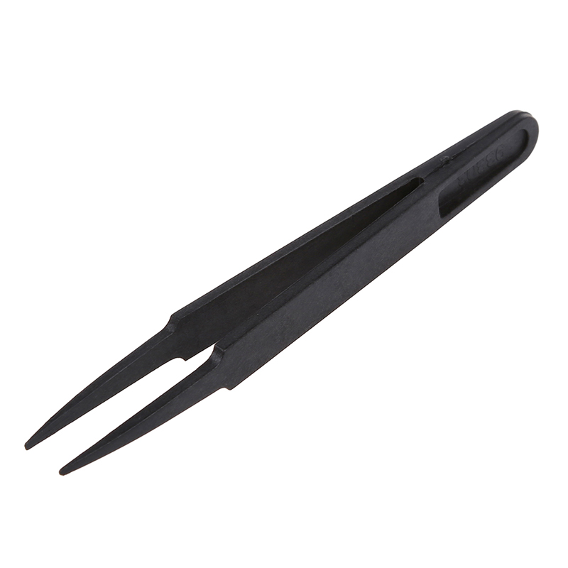 Black Plastic Anti-static Tweezers Repair Tool
