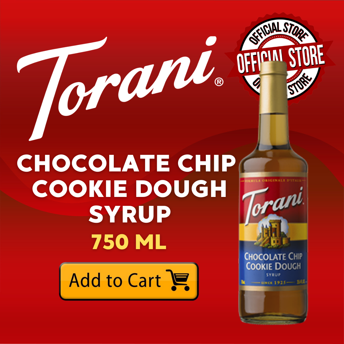 Torani Chocolate Chip Cookie Dough Syrup 750 mL Lazada PH
