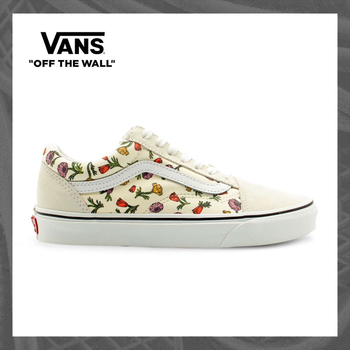 Vans Old Skool Poppy Floral Cream Suede 