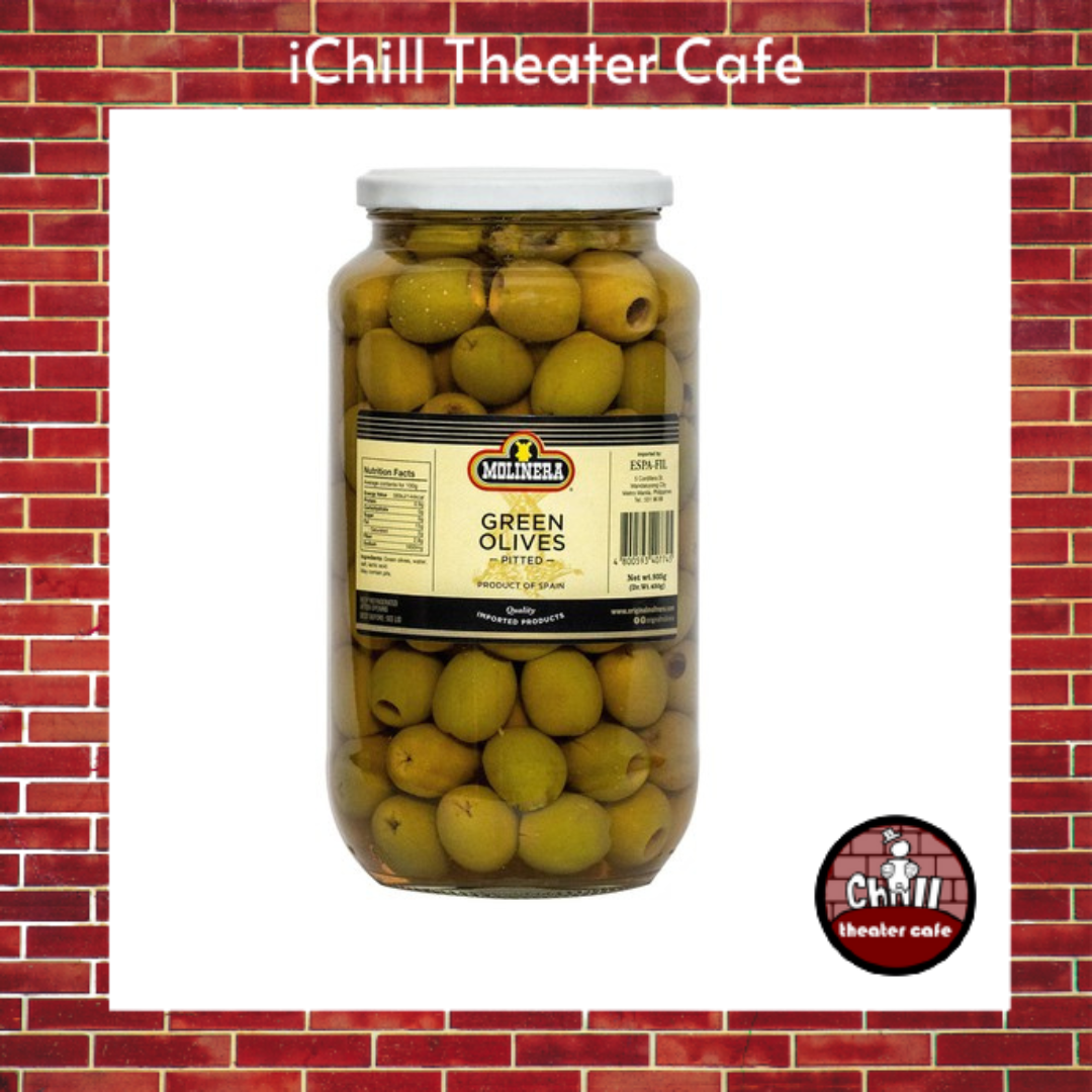 Pitted Green Olives Molinera 900g Imported from Spain Molinera