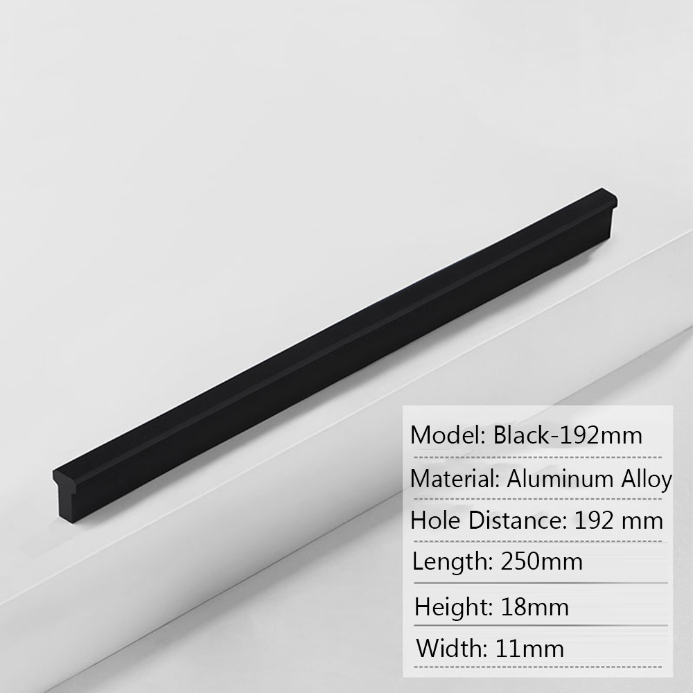 QIGUI Modern Cabinet Furniture Hardware Aluminum Alloy Door Knob Door Handle Wardrobe Drawer Handles