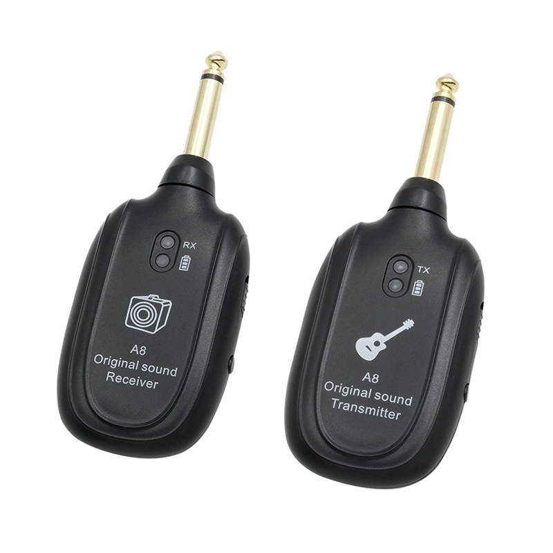 A8 Guitar Wireless System Transmitter Receiver Builtin Rechargeable