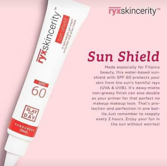 Ryx Skincerity Sun Shield With 60 Spf To Keep Your Skin Protected From The Sun And It Can Also Maintain Your Filipina Beauty Lazada Ph