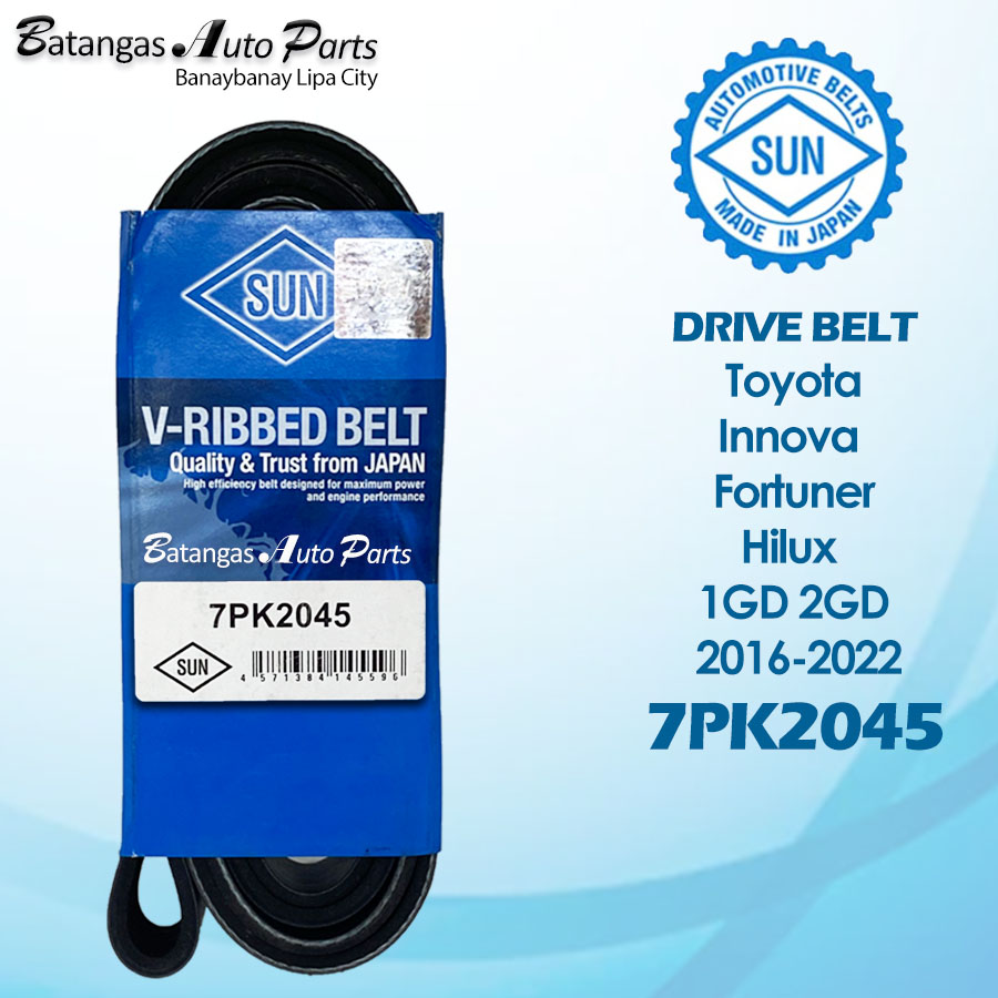 7PK2045 ALTERNATOR DRIVE BELT TOYOTA INNOVA FORTUNER HILUX 1GD / 2GD