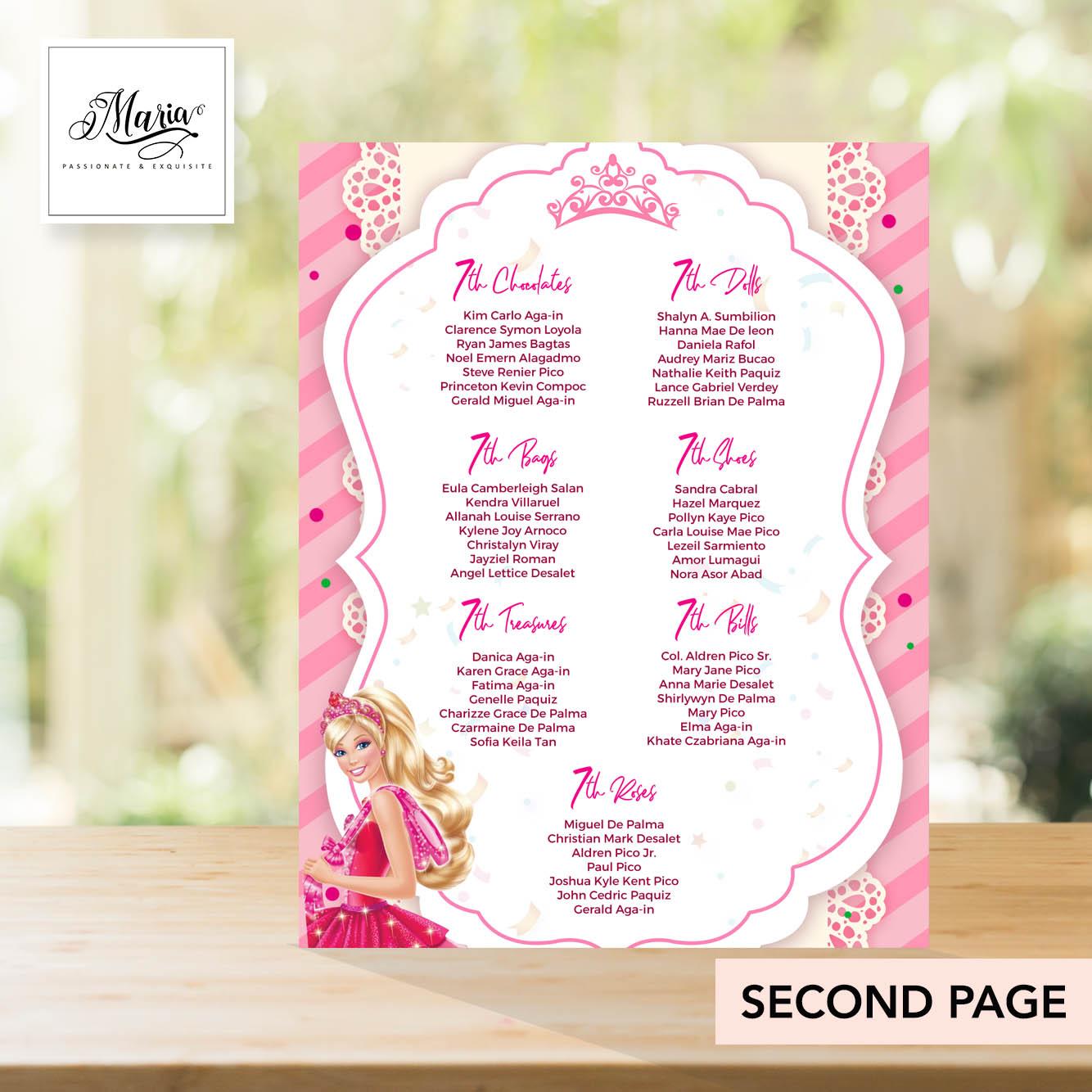 B A R B I E Birthday Invitation Cards Set of 14 Personalised