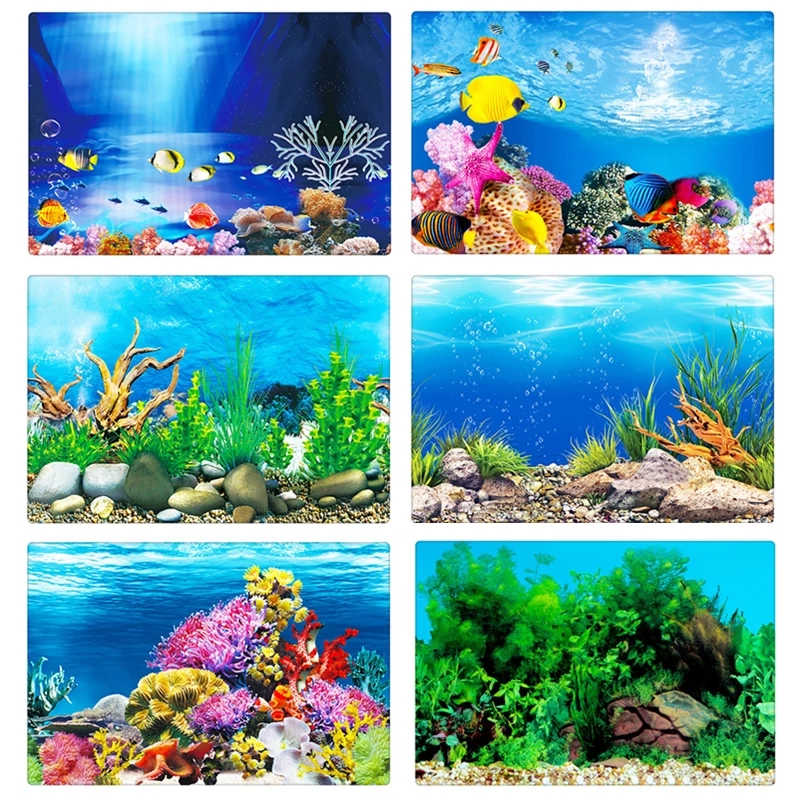 PVC Double Side Aquarium Background Poster Decoration Fish Tank Wall  Lanscaping Decorative Background Poster 30/40/50cm(Height) | Lazada PH
