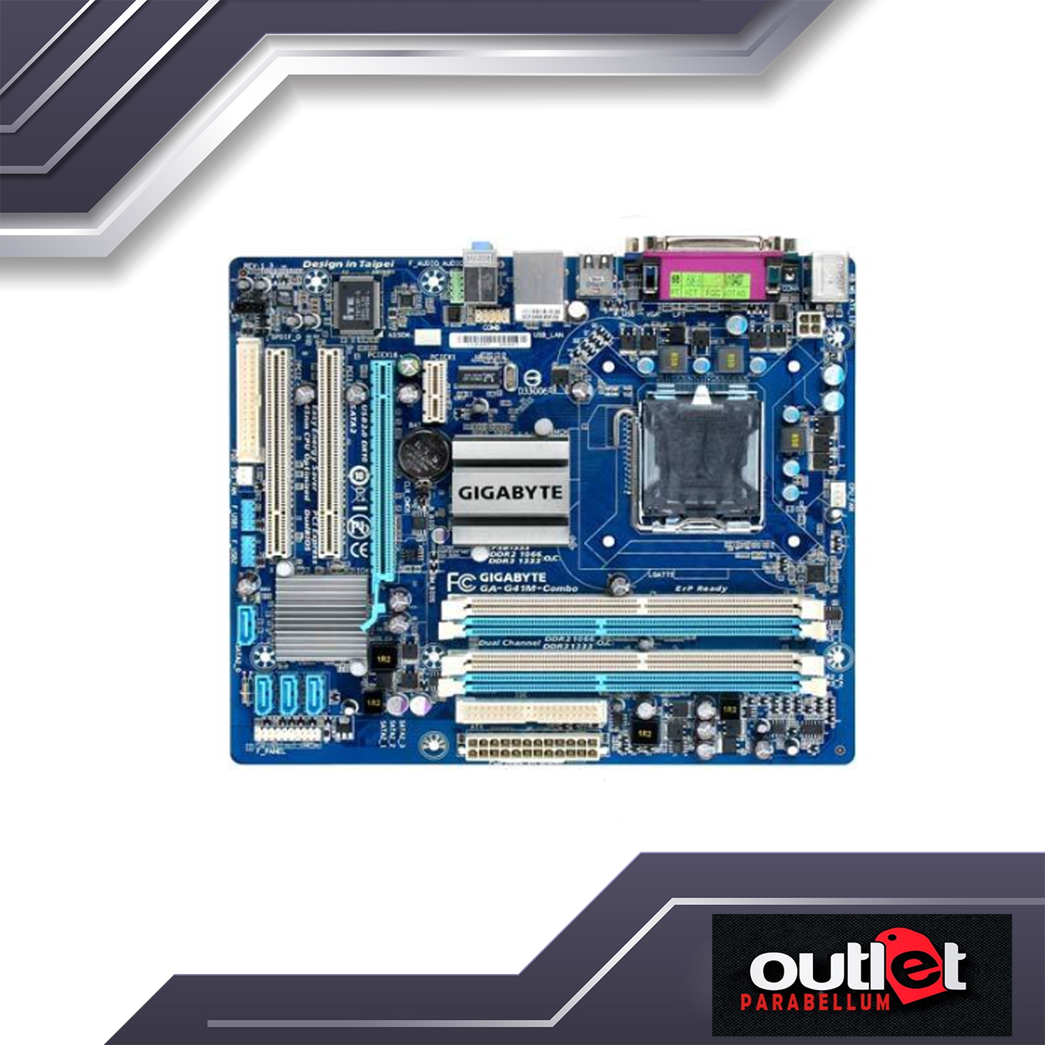 REFURBISHED GIGABYTE GA-G41M-COMBO INTEL G41 LGA 775 GLAN DDR2/DDR3  Motherboard No Warranty