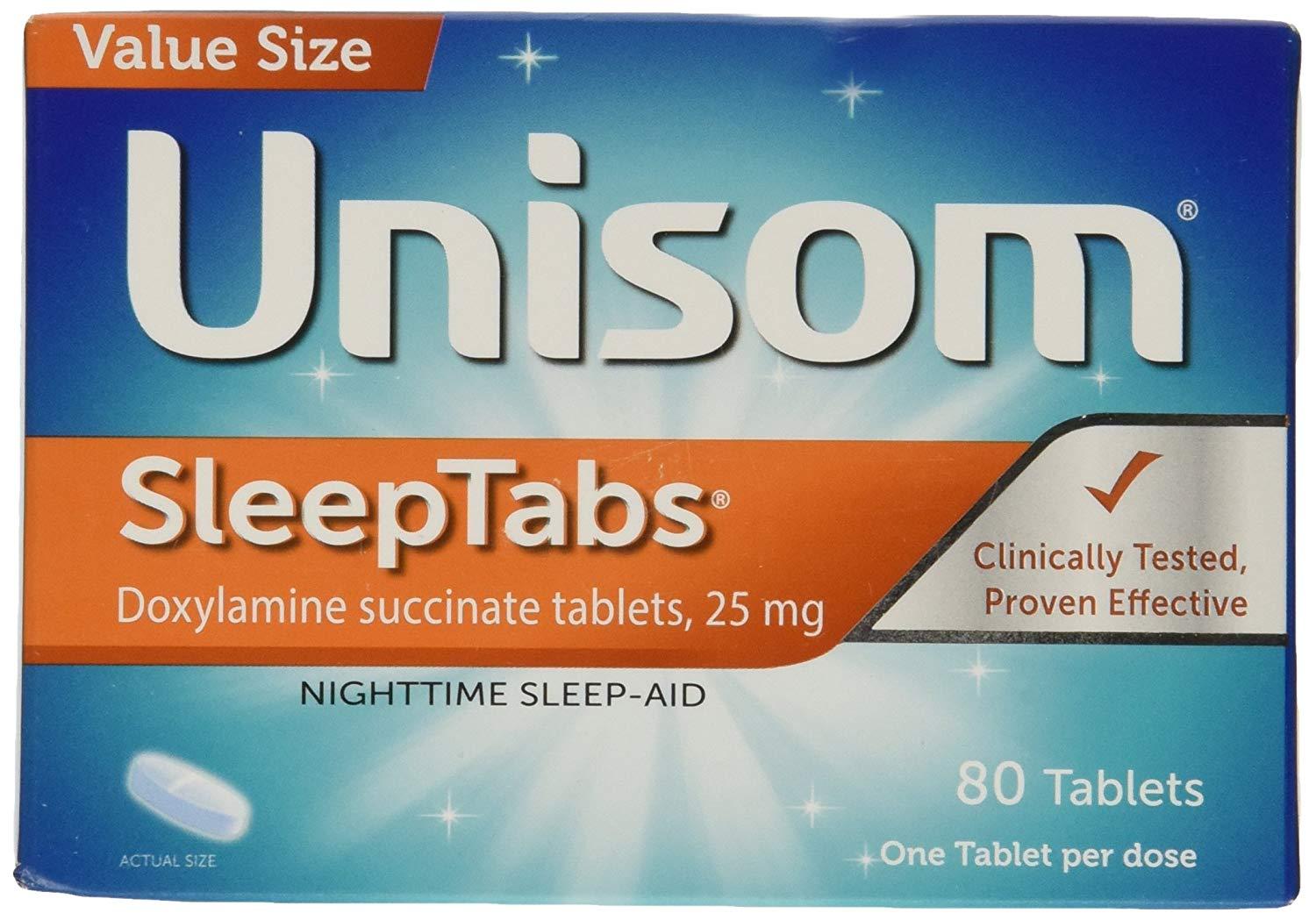 Unisom Sleep Tabs Doxylamine Succinate Tablets 25 miligrams