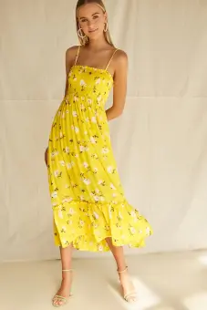 forever 21 yellow polka dot dress