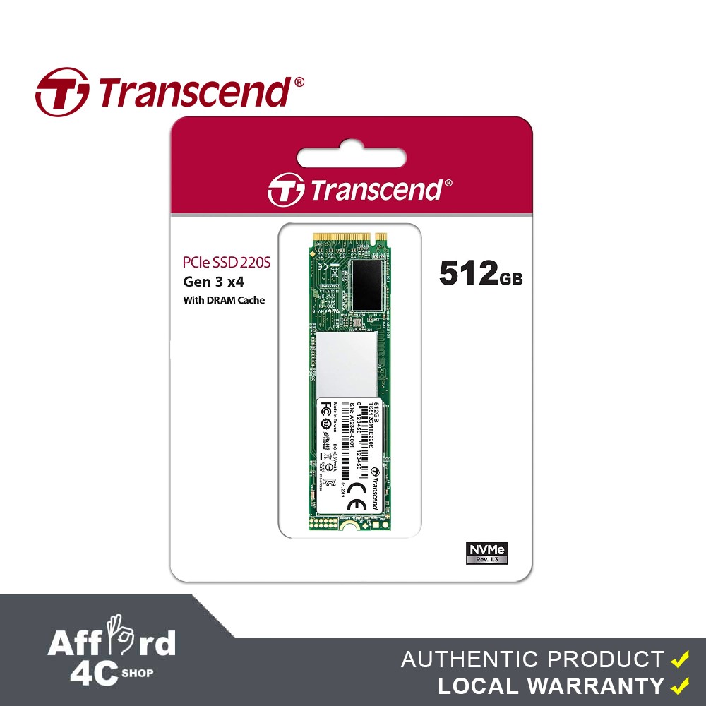 Transcend 512GB Nvme PCIe Gen3 X4 3, 500 MB/S 220S 80mm M.2 Solid State  Drive (TS512GMTE220S) Lazada PH