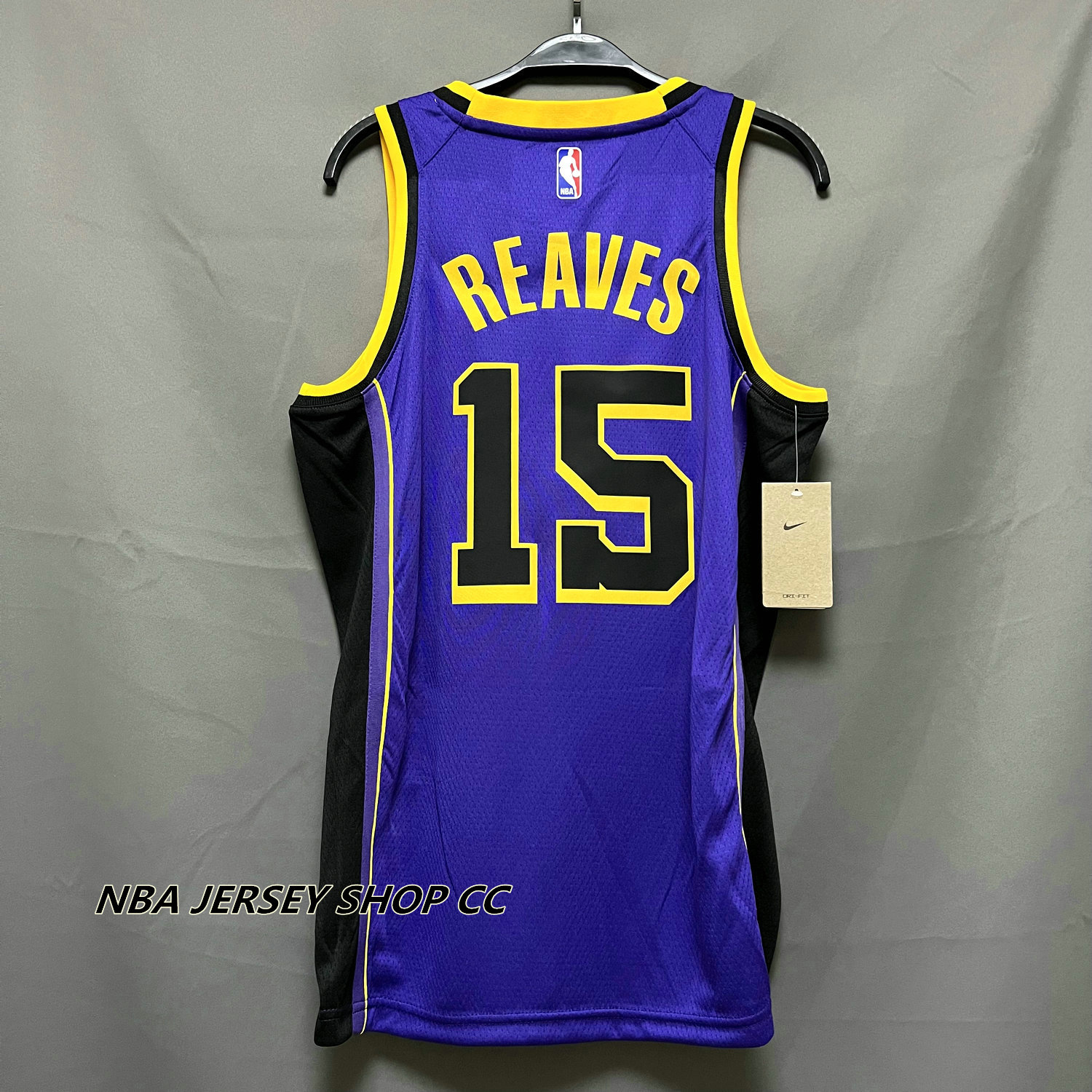 US$ 26.00 - 23-24 LAKERS REAVES #15 Black City Edition Top Quality Hot  Pressing NBA Jersey - m.