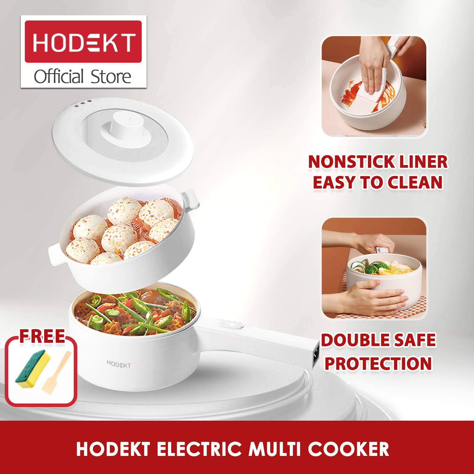 HODEKT Rice Cooker Electric Cooker Pot Multifunctional Electric Cooker
