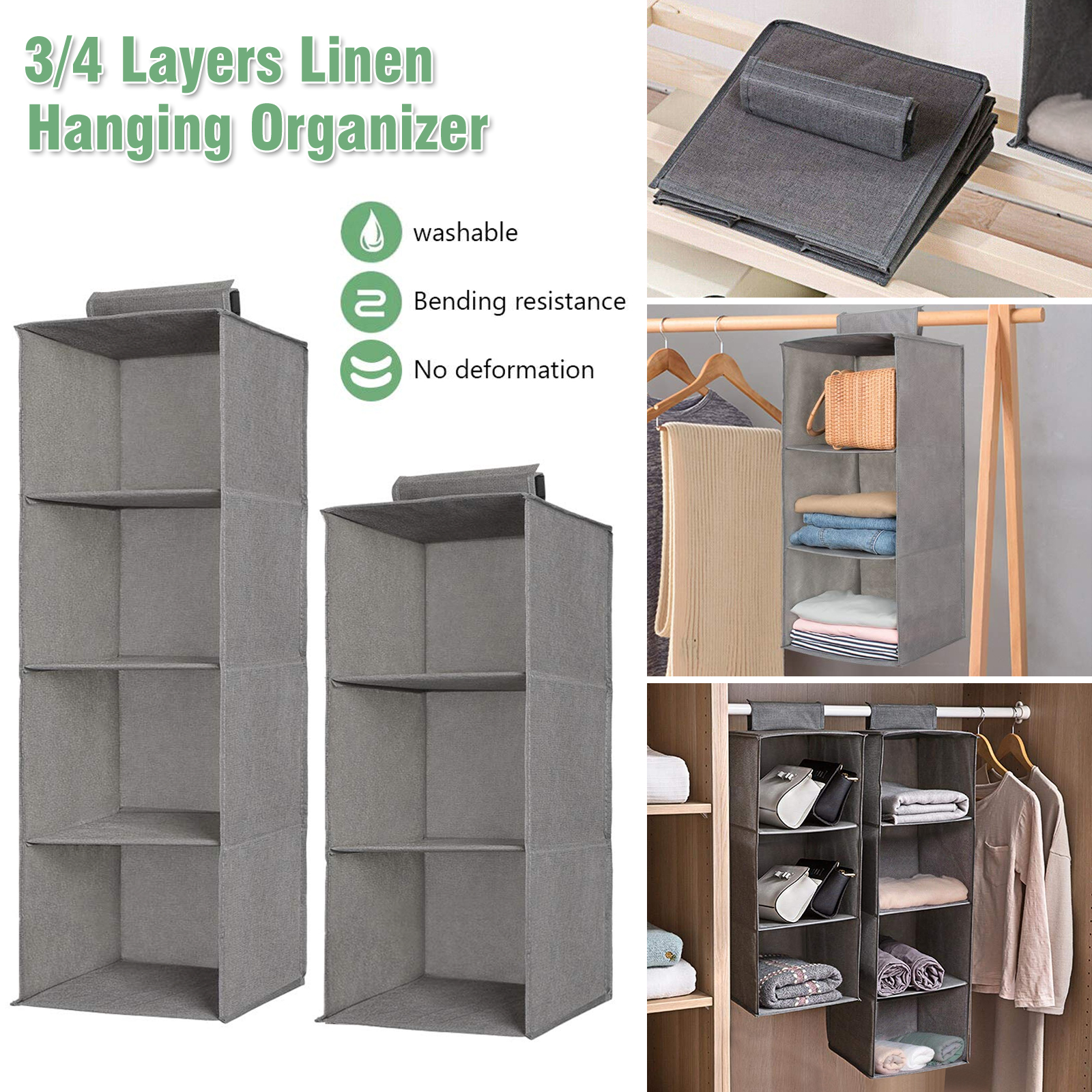 Closet Hanging Storage Bag Interlayer Drawer Type Clothes Hanger