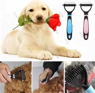 Pet fur knot cutter trimmer rake grooming shedding dog stainless brush comb tool (agr)