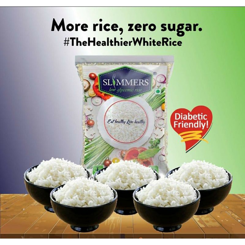 SLIMMERS RICE Diabetic Friendly THE HEALTHY WHITE RICE Low Glycemic Index Rice 1 Kilo Lazada PH
