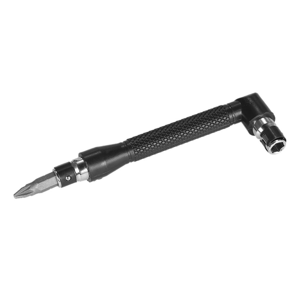 NANWEI L-shaped Angle Head Socket Wrench 1/4 In-ch Screwdriver Bits Holder Double-head Screwdriver