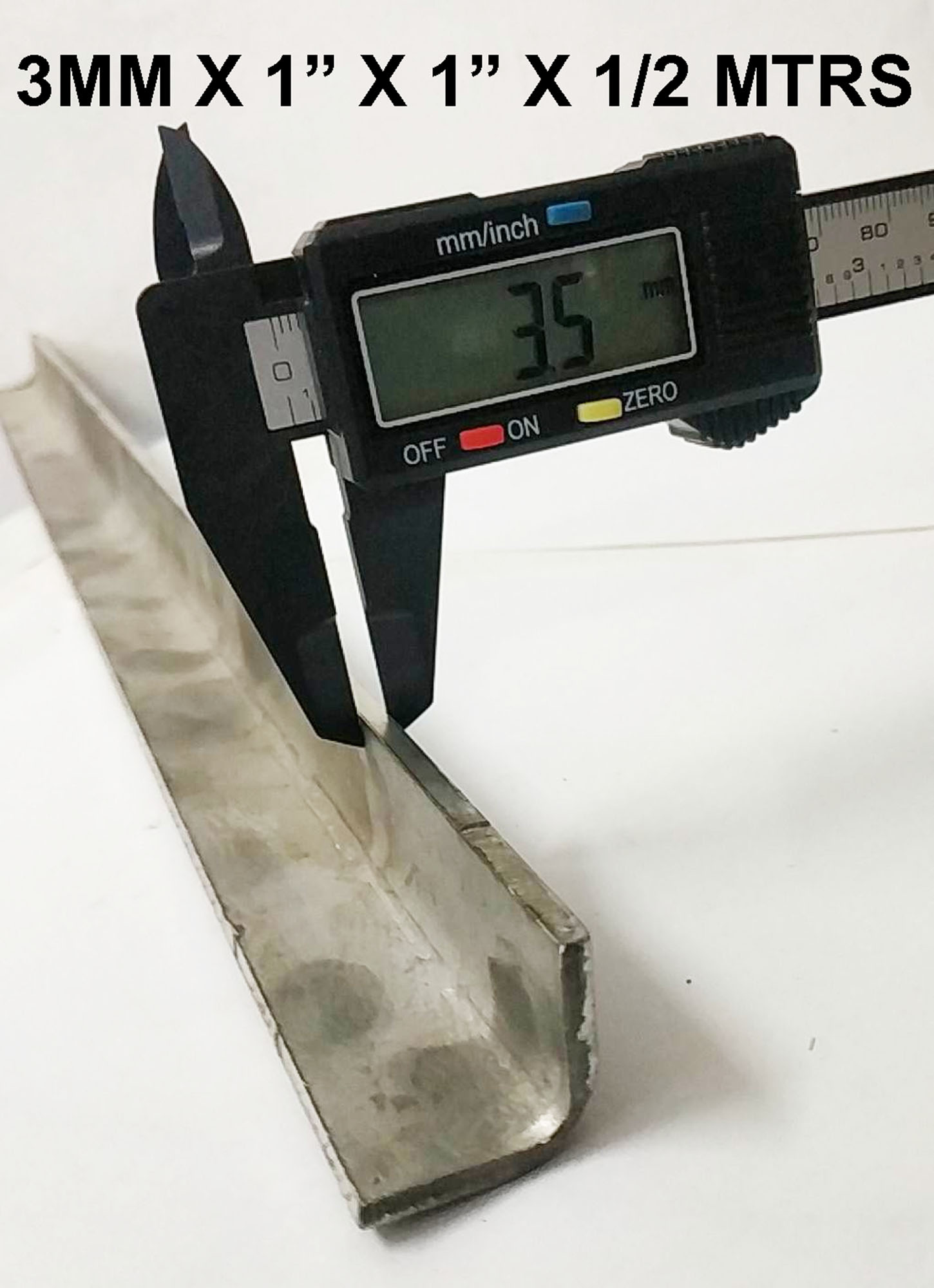 SS ANGLE BAR 3MM THICKNESS X 1" WIDTH X 1" WIDTH X 1I2 METERS LONG
