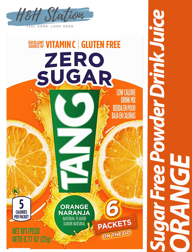 Sugar Free / Zero Sugar TANG Orange On The Go Powder Drink Mix 6packet